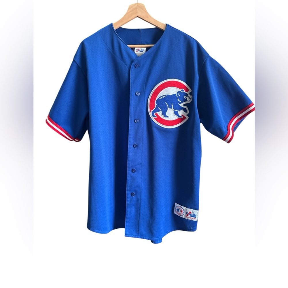 Vintage Y2K Chicago Cubs Royal Baseball Jersey Majestic MLB Size XL Made USA